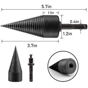 Firewood drill bit with a round shaft