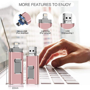 (🎉New Year Big Sale ) -Portable USB Flash Drive For IPhone, IPad & Android